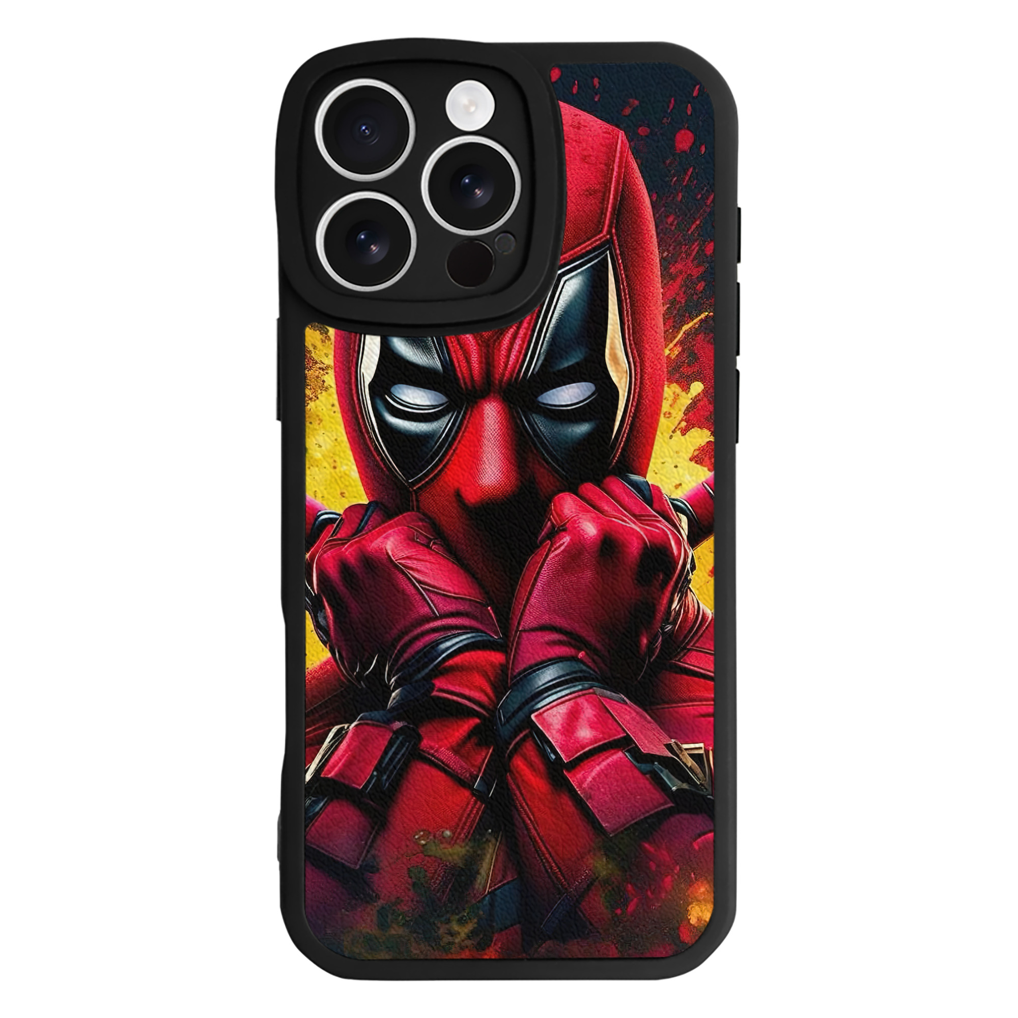 （画像用） Deadpool デッドプール 【iPhone 16シリーズ対応】シリコンスマホケース（レザー調） 材質：シリコン